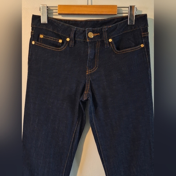 Tory Burch Super Skinny Dark Wash 26 - Picture 2 of 9